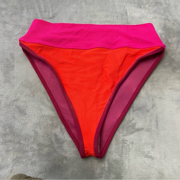 New! Beach Riot Emmy be mine colorblock high waisted bottom 24881 - Picture 5 of 9